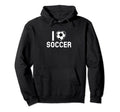 I Love Soccer Heart Ball Soccer Lover Hoodie - Fun Novelty Design Unisex