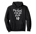 Soccer My Heart Is That Field Hoodie - Minimalist Print for Adults