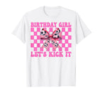 Birthday Lets Kick It Soccer Mom Mama T-Shirt - Trendy Graphic for Adults