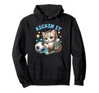 Kickin It Soccer Player Kitten Cat Hoodie - Aesthetic Graphic for Adults