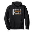 Lifes About Goals And Assists Funny Hoodie - Minimalist Print for Adults