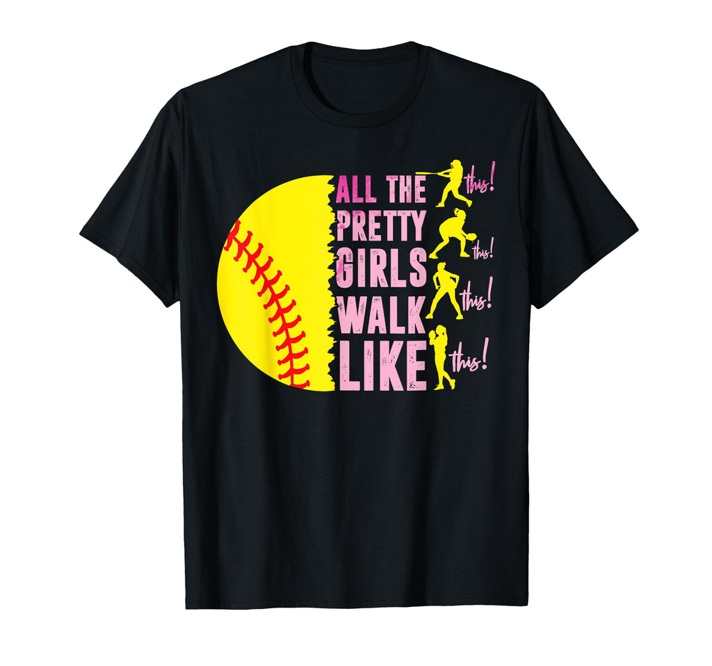 All Pretty Walk Like Funny This T-Shirt - Trendy Graphic for Adults