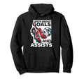 Lifes About Goals And Assists Soccer Hoodie - Graphic Print Unisex