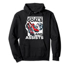 Lifes About Goals And Assists Soccer Hoodie - Graphic Print Unisex