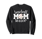 Soccer Baseball Mom Ballers Baseball Sweatshirt - Graphic Print Men Women