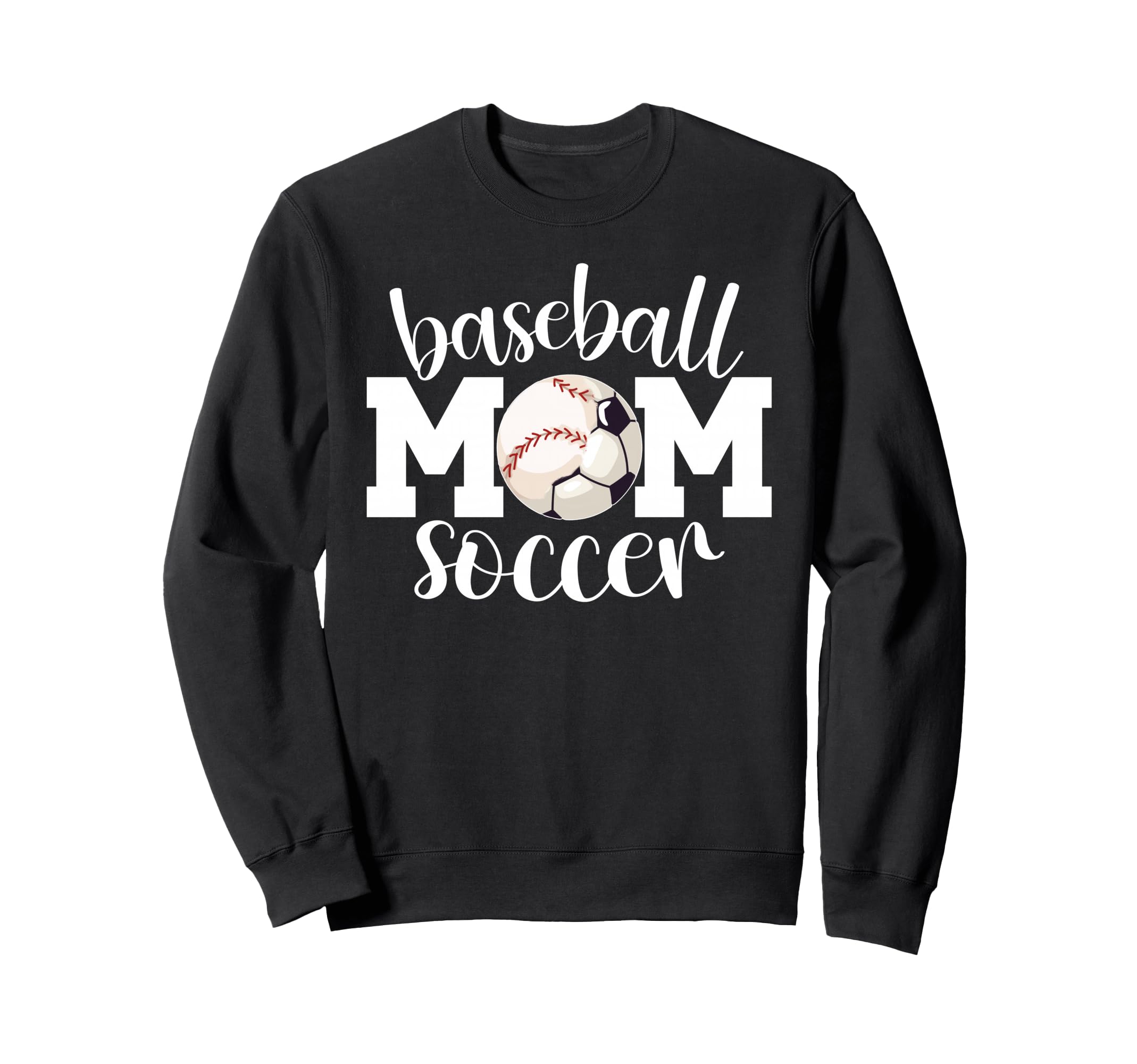 Soccer Baseball Mom Ballers Baseball Sweatshirt - Graphic Print Men Women