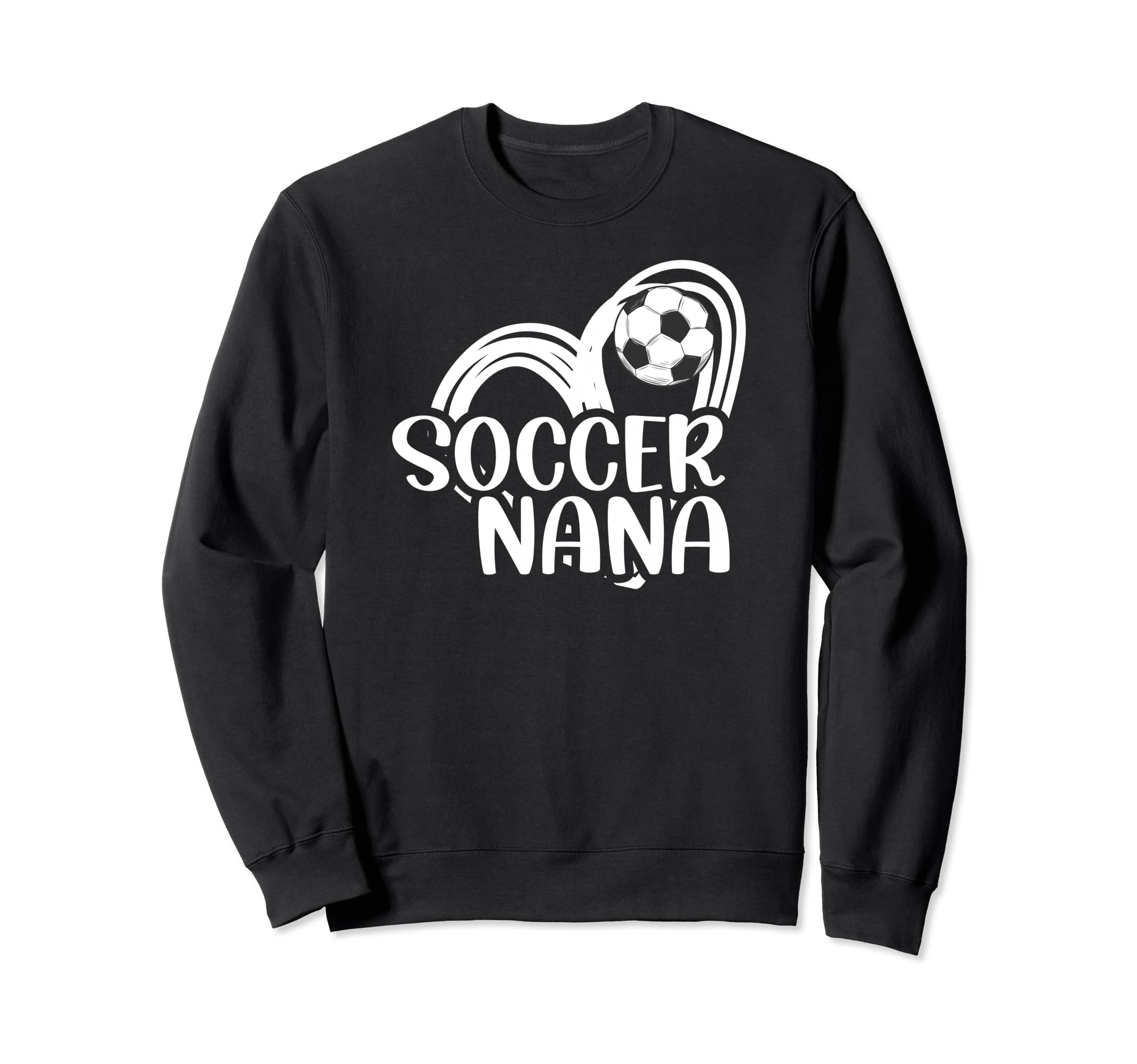 Soccer Nana Heart Grandma Nana Sweatshirt - Custom Art Print for Adults
