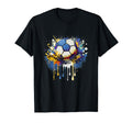 Colorful Soccer Ball Sports Art T-Shirt - Unique Graphic Men Women