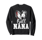 Ball Grandma Heart Baseball Soccer Sweatshirt - Trendy Graphic for Adults