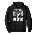 My Grandson Soccer Keeper Grandma Hoodie - Trendy Graphic for Adults
