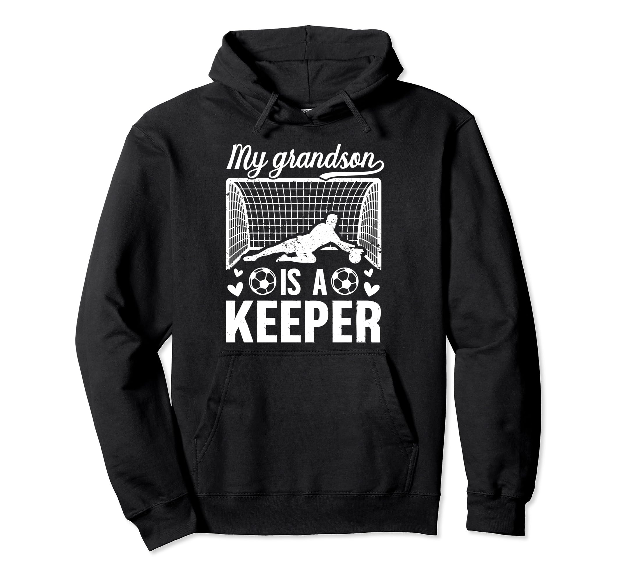 My Grandson Soccer Keeper Grandma Hoodie - Trendy Graphic for Adults