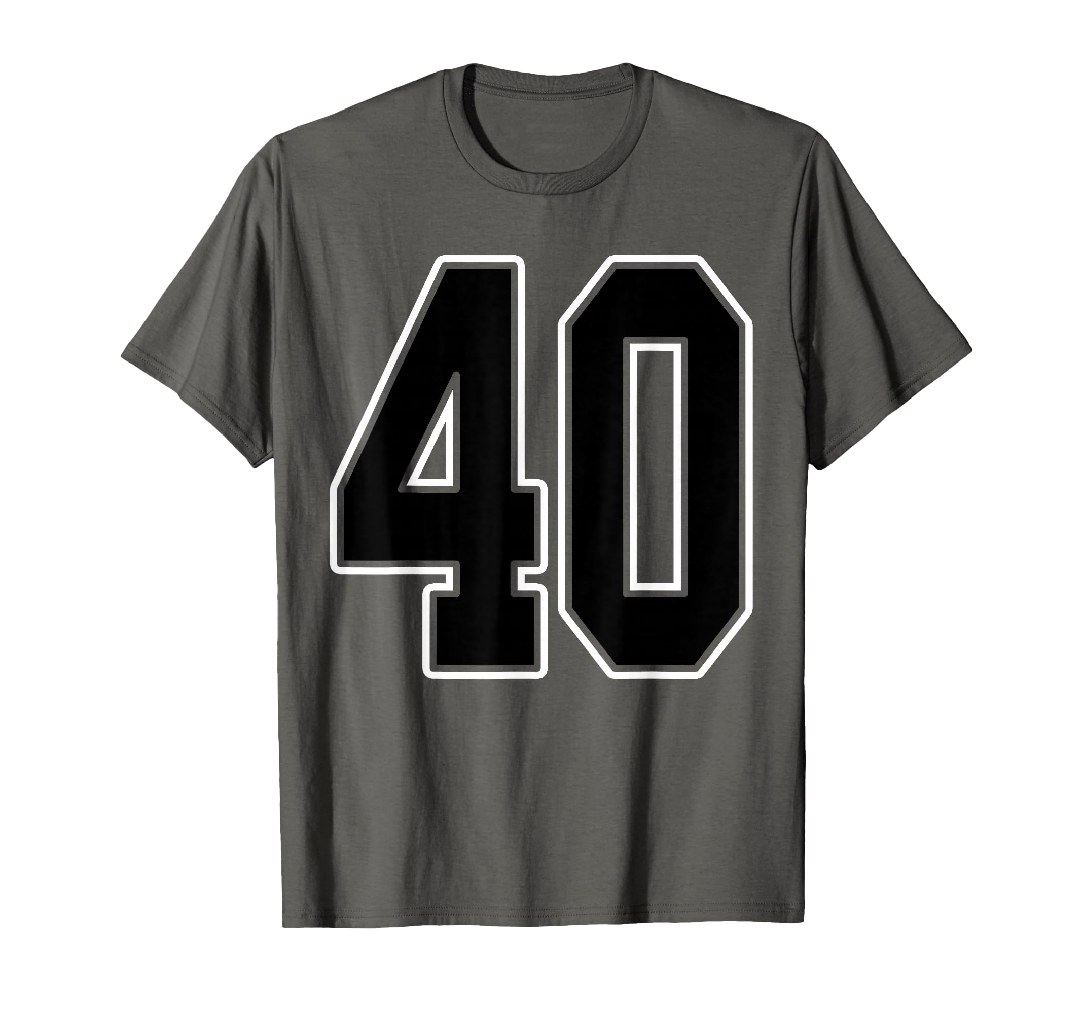 Black And White Number 40 Jersey Player T-Shirt - Graphic Print for Adults