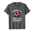 Powered Soccer Energy Sports T-Shirt - Trendy Graphic Men Women