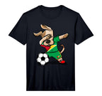 Funny Dabbing Dog Guyana Soccer Jersey T-Shirt - Trendy Graphic Unisex