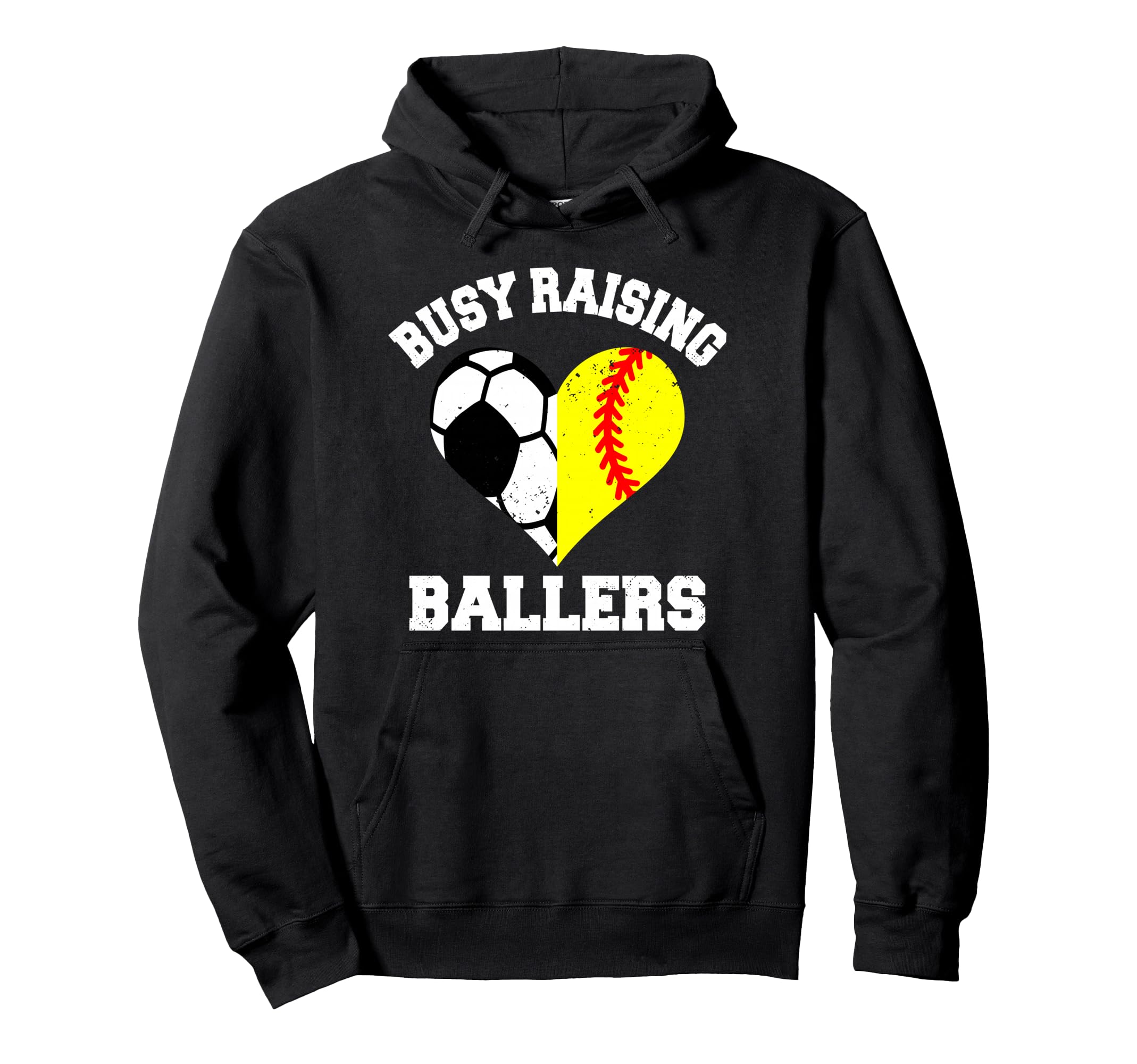 Busy Raising Ballers Soccer Softball Hoodie - Minimalist Print Men Women