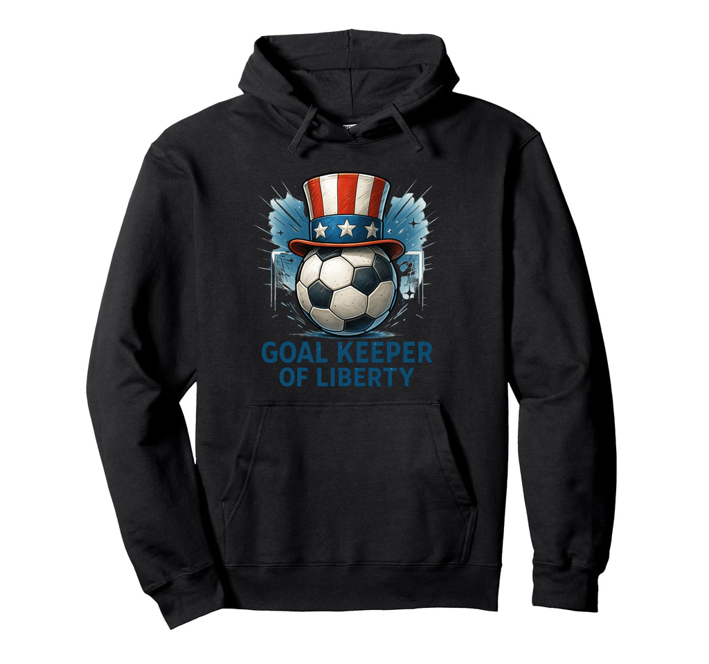 Goal Keeper Liberty Soccer Art Hoodie - Unique Graphic Men Women