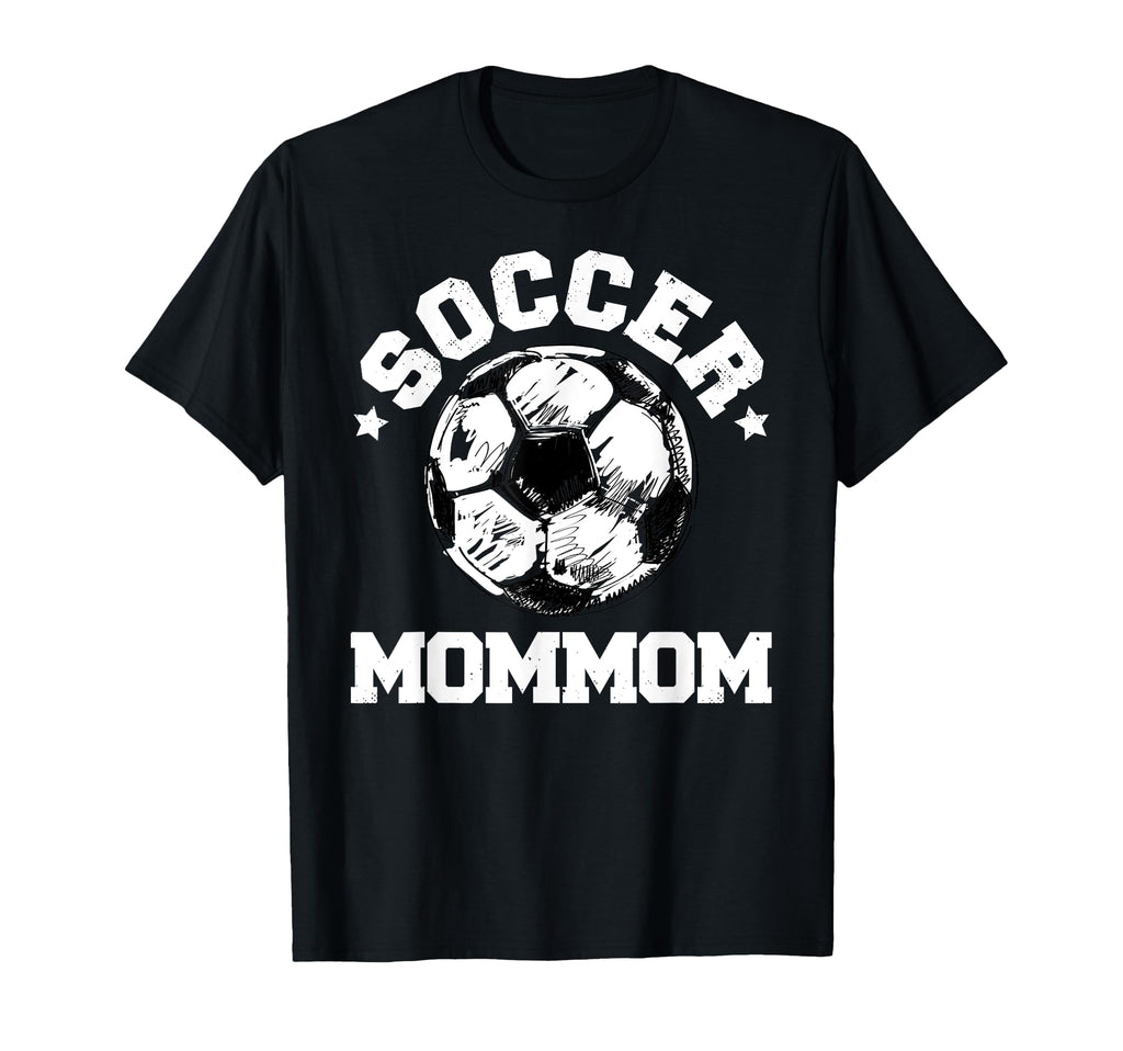 Soccer Mommom Soccer Ball Distressed T-Shirt - Novelty Apparel Unisex