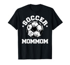 Soccer Mommom Soccer Ball Distressed T-Shirt - Novelty Apparel Unisex