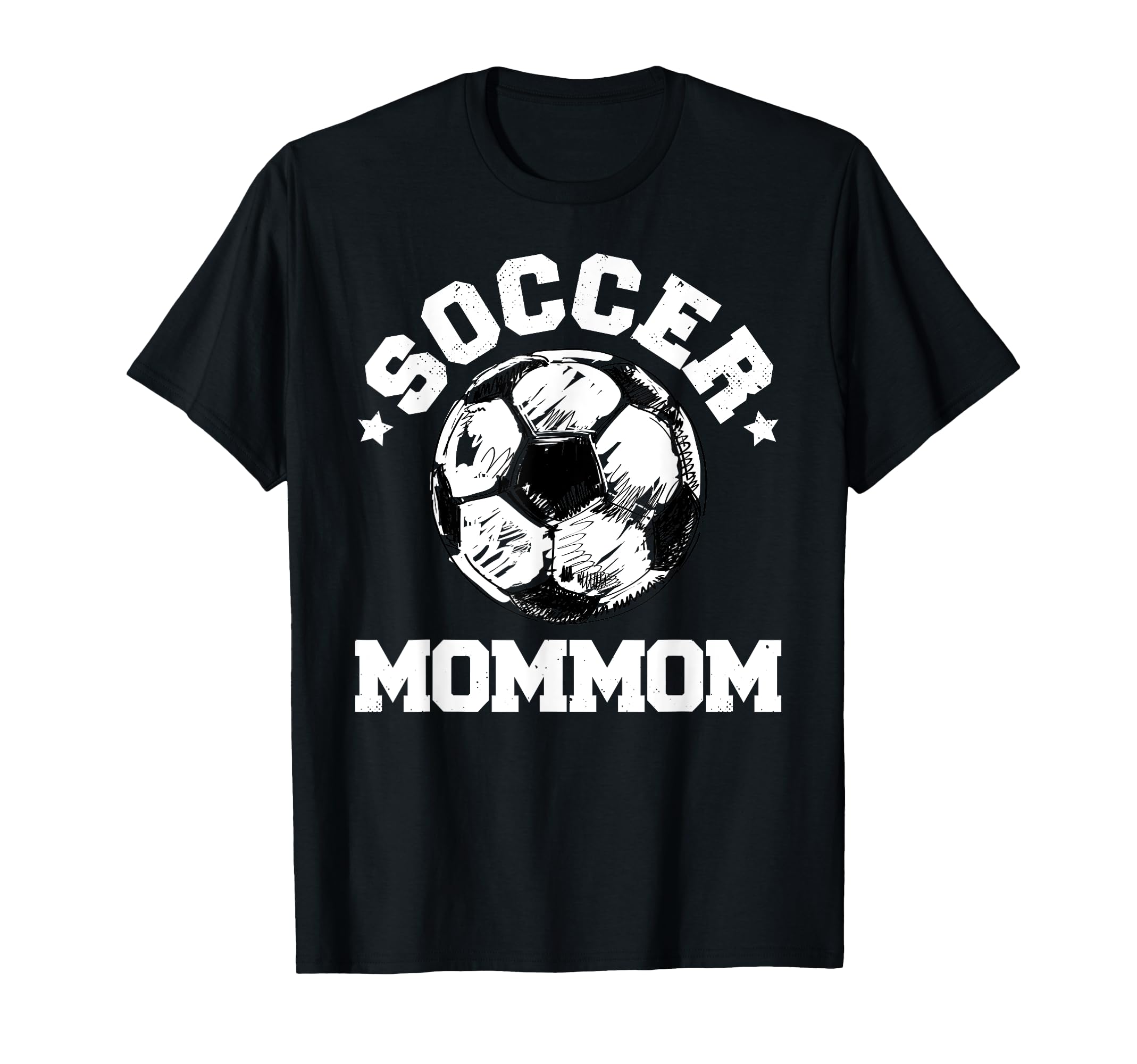 Soccer Mommom Soccer Ball Distressed T-Shirt - Novelty Apparel Unisex