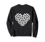 Heart Shaped Soccer Ball Artwork Sweatshirt - Minimalist Print for Adults