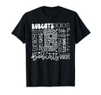 Bobcat Baseball Team Mascot T-Shirt - Casual Everyday Wear for Adults