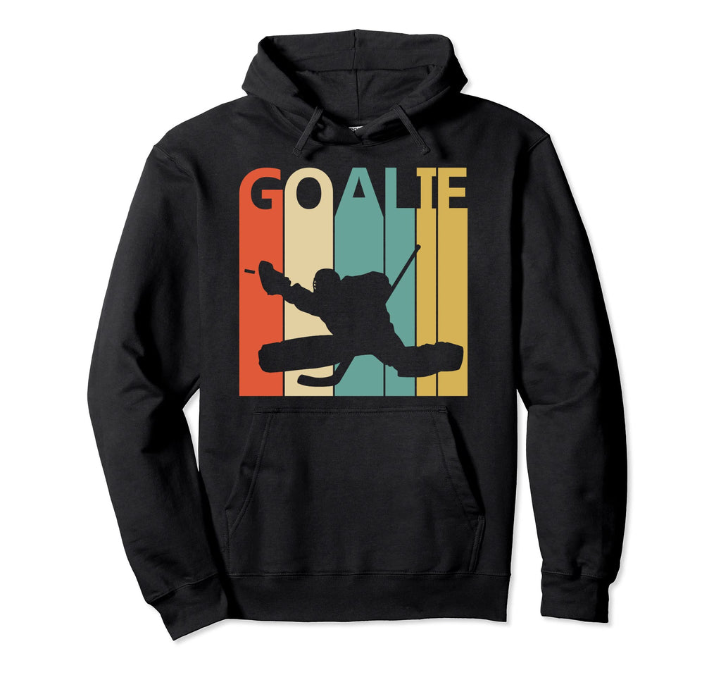 80S Ice Hockey Goalkeeper Hoodie - Novelty Apparel for Adults