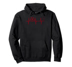 Soccer Player Soccer Wine Heartbeat Hoodie - Trendy Graphic Men Women