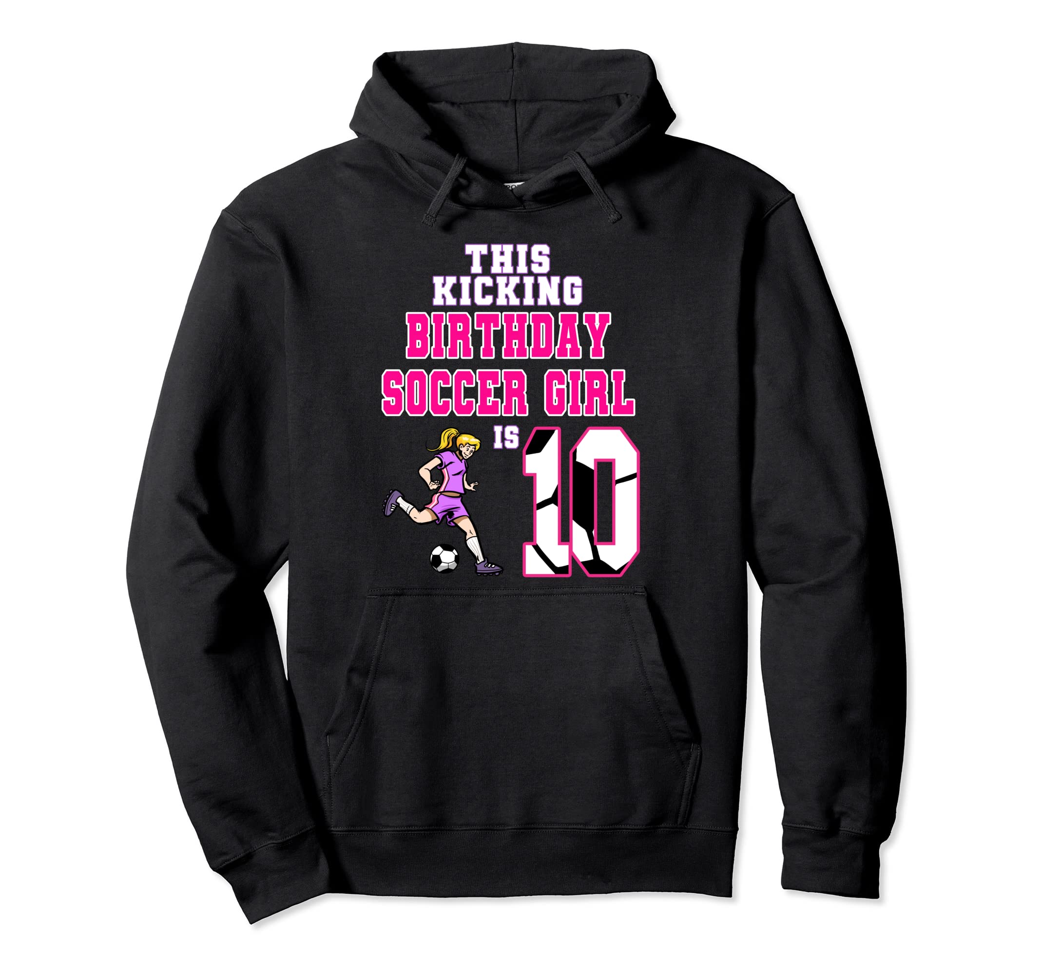 This Birthday Soccer Is 10 Soccer Hoodie - Custom Art Print for Adults