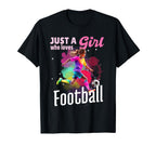 Just Who Loves Football Player Soccer T-Shirt - Trendy Graphic for Adults