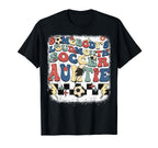 Somebody Loudmouth Auntie Soccer T-Shirt - Minimalist Print for Adults