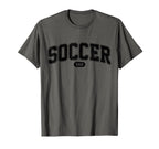 Soccer Dad Funny Athletic Lettering T-Shirt - Casual Everyday Wear Unisex