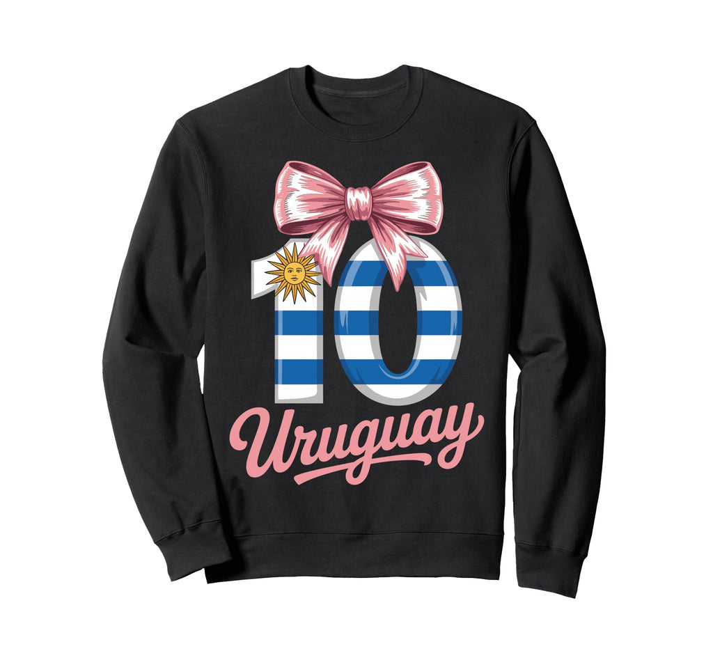 10 Uruguay Birthday Number 10 Soccer Sweatshirt - Graphic Print Unisex