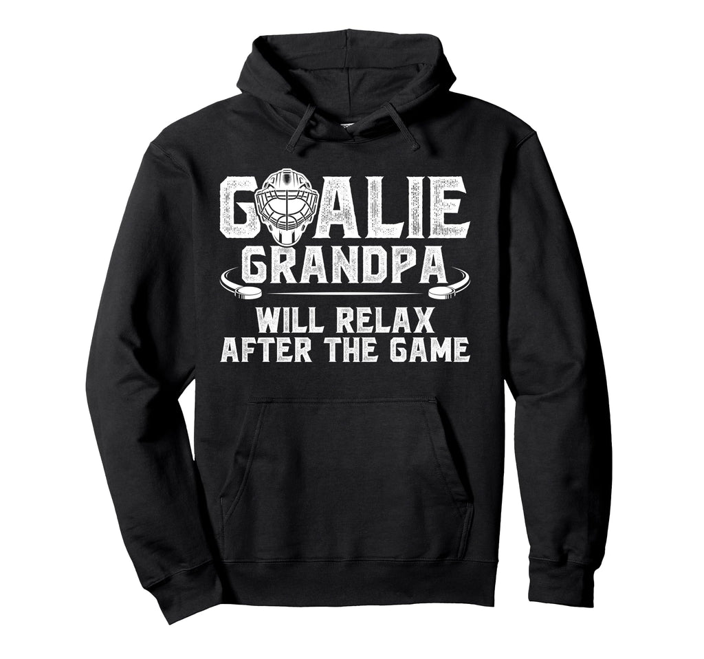 Funny Hockey Goalie Grandpa Ice Hockey Hoodie - Aesthetic Graphic Unisex