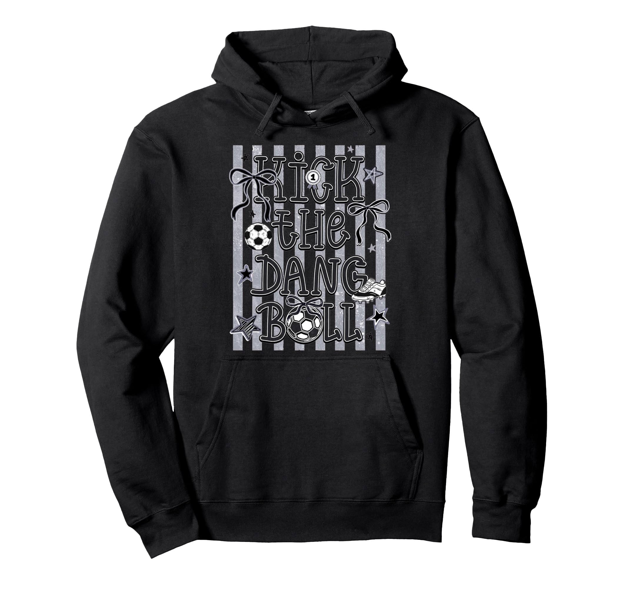 Kick Dang Ball Soccer Fun Game Day Vibes Hoodie - Unique Graphic Unisex