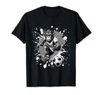Monkey Playing Soccer Sports Team Animal T-Shirt - Minimalist Print Unisex