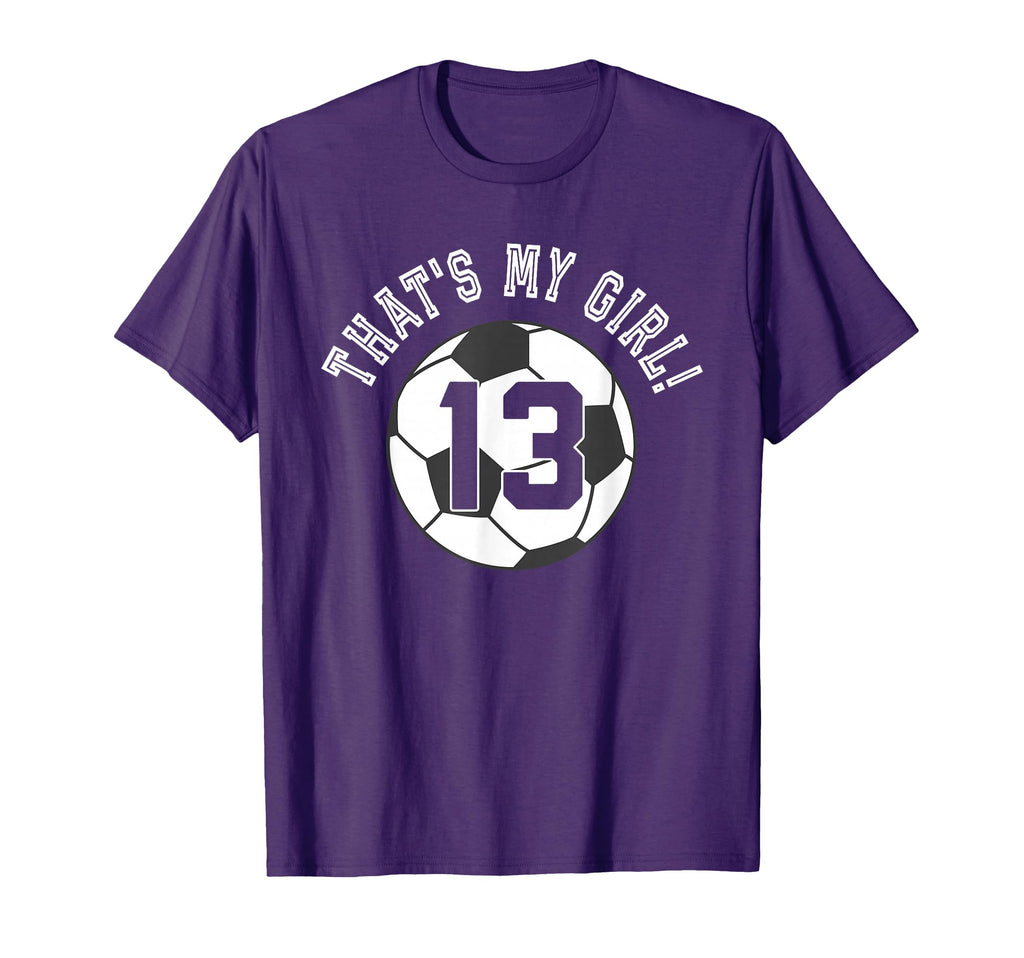 Thats My 13 Soccer Ball Player Coach T-Shirt - Streetwear Style for Adults