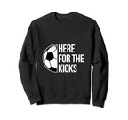 Kicks Soccer Football Goal Striker Sweatshirt - Novelty Apparel for Adults