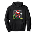 Santa Plays Soccer Soccer Player Hoodie - Novelty Apparel Men Women