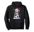 Funny Soccer Snowman Holiday Winter Hoodie - Fun Novelty Design Men Women