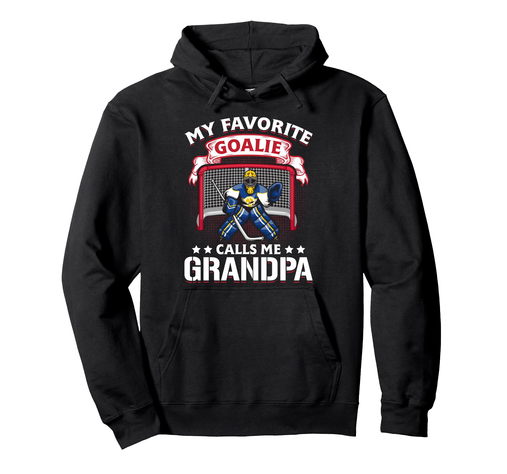 My Favorite Goalie Calls Me Grandpa Hoodie - Unique Graphic for Adults