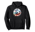 American Flag Soccer Soccer 2024 Hoodie - Minimalist Print Men Women