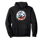 American Flag Soccer Soccer 2024 Hoodie - Minimalist Print Men Women