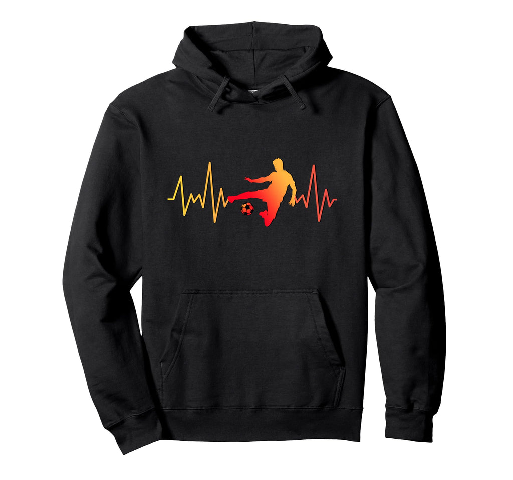 Soccer And Heartbeat Hoodie - Trendy Graphic Men Women
