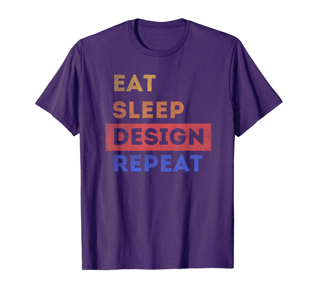 Eat Sleep Repeat Funny Designer Gift T-Shirt - Aesthetic Graphic Men Women