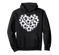 Heart Soccer Balls Hoodie - Novelty Apparel Unisex