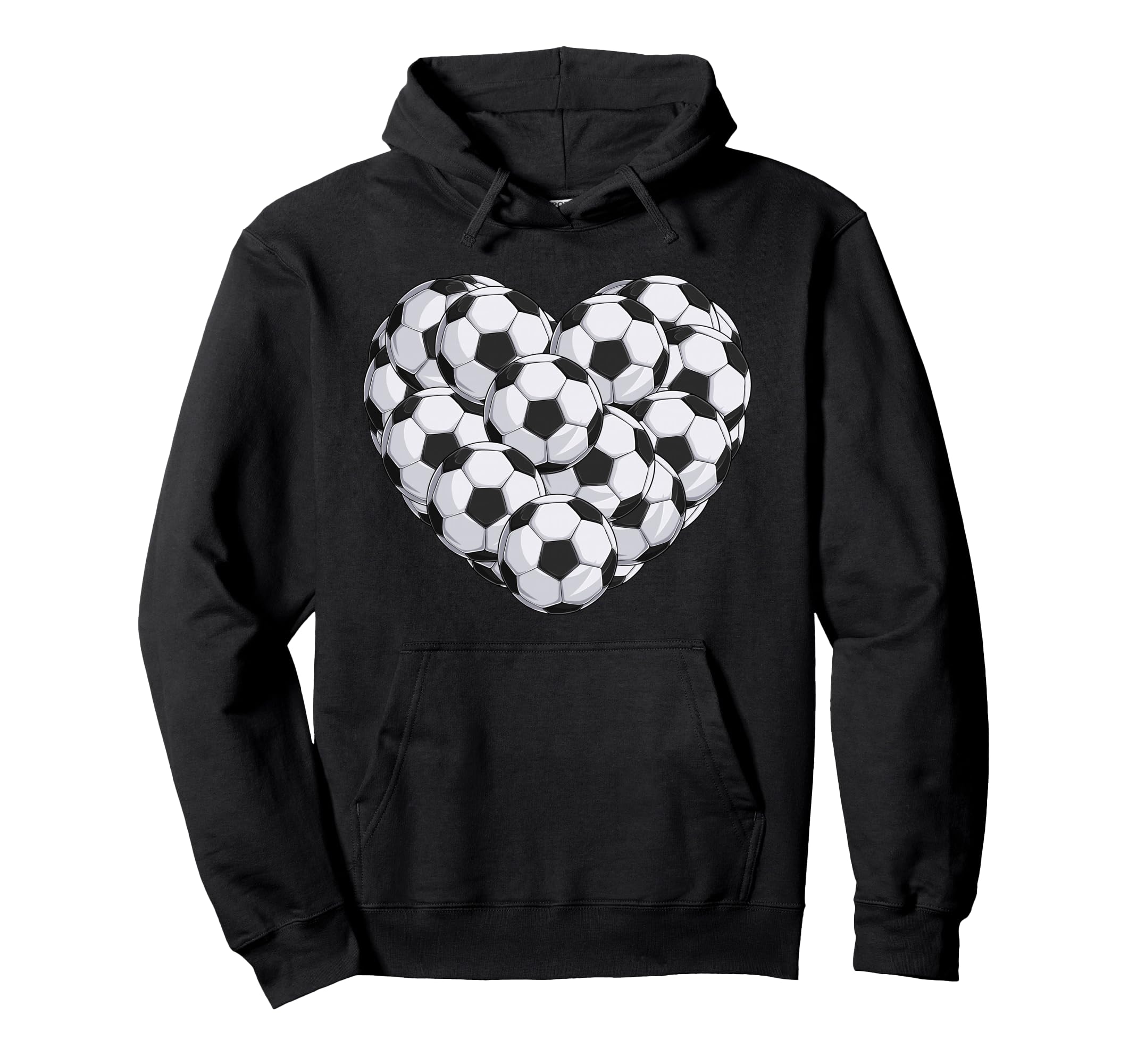 Heart Soccer Balls Hoodie - Novelty Apparel Unisex