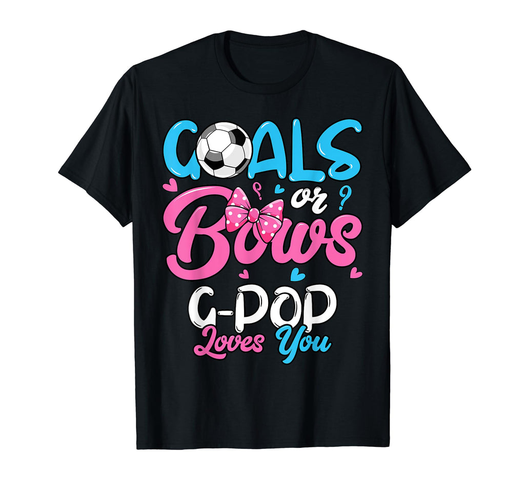 Gender Reveal Goals Or Bows G Pop T-Shirt - Custom Art Print for Adults