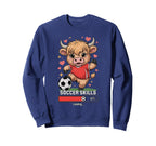 Kawaii Soccer Cow Skills Loading Sweatshirt - Trendy Graphic Men Women