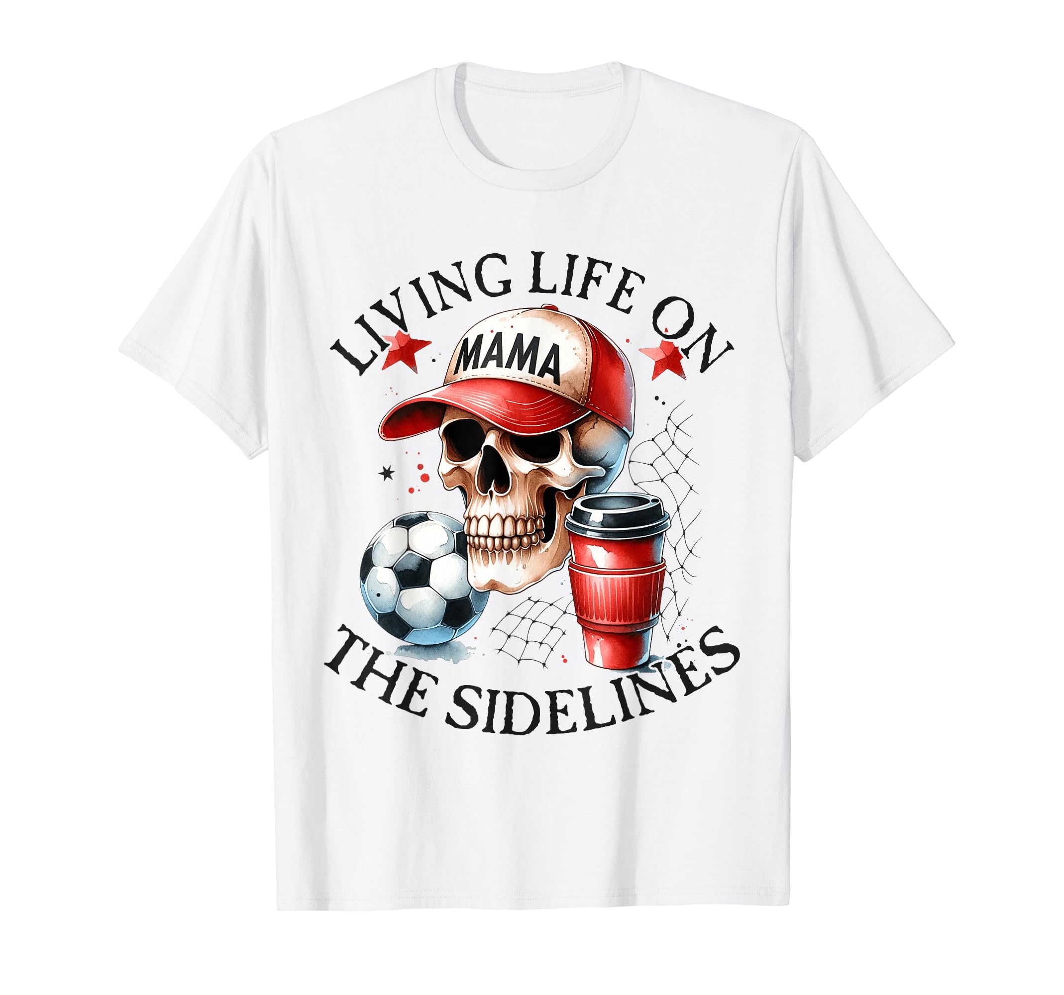 Living Life Sidelines Soccer Mama T-Shirt - Minimalist Print for Adults