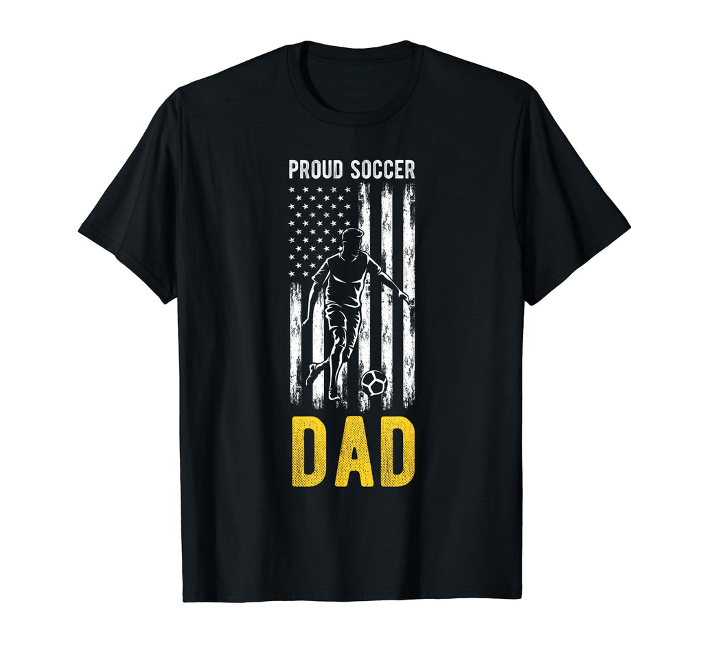 Proud Soccer Dad Usa Flag Family T-Shirt - Novelty Apparel Men Women